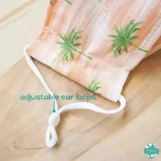 Antimicrobial 3d face mask + adjustable loops ~ orange