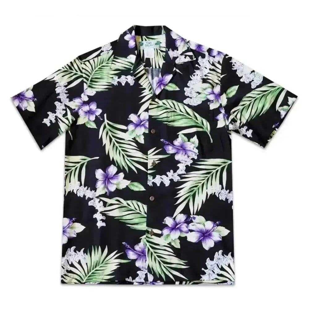Atoll black hawaiian rayon shirt
