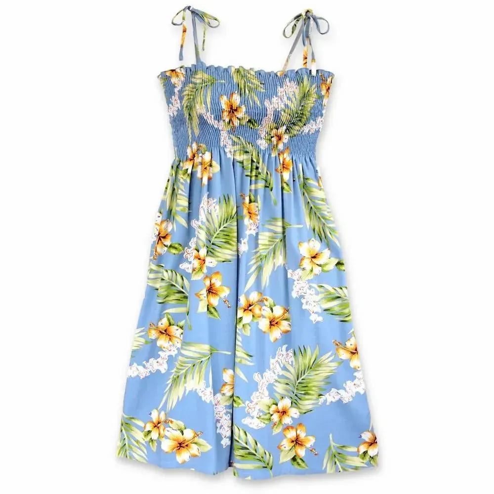 Atoll blue hawaiian moonkiss short dress - alohaz