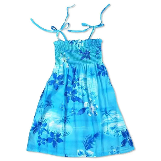 Aurora blue hawaiian girl sunkiss dress - alohaz