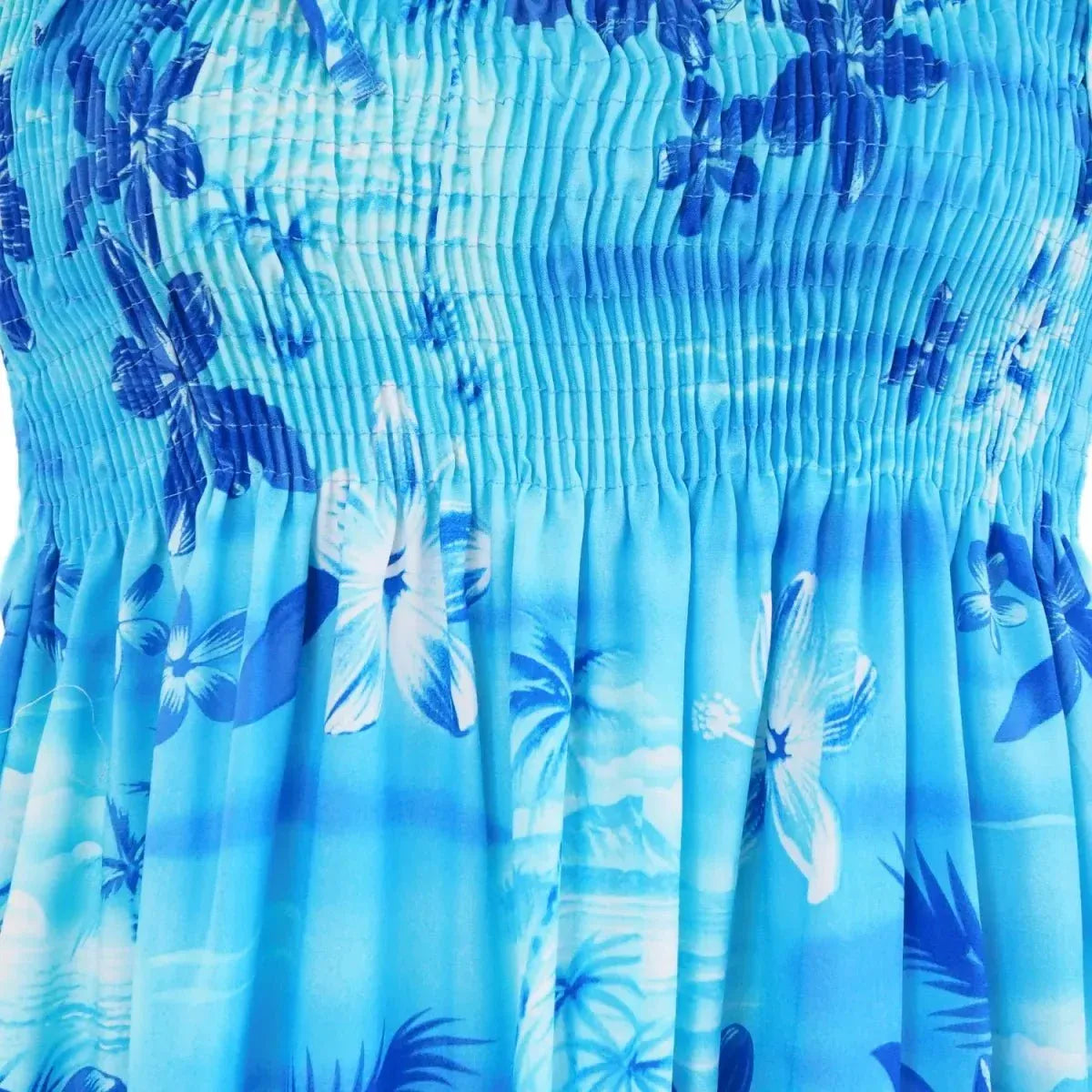 Aurora blue hawaiian maxi dress - alohaz