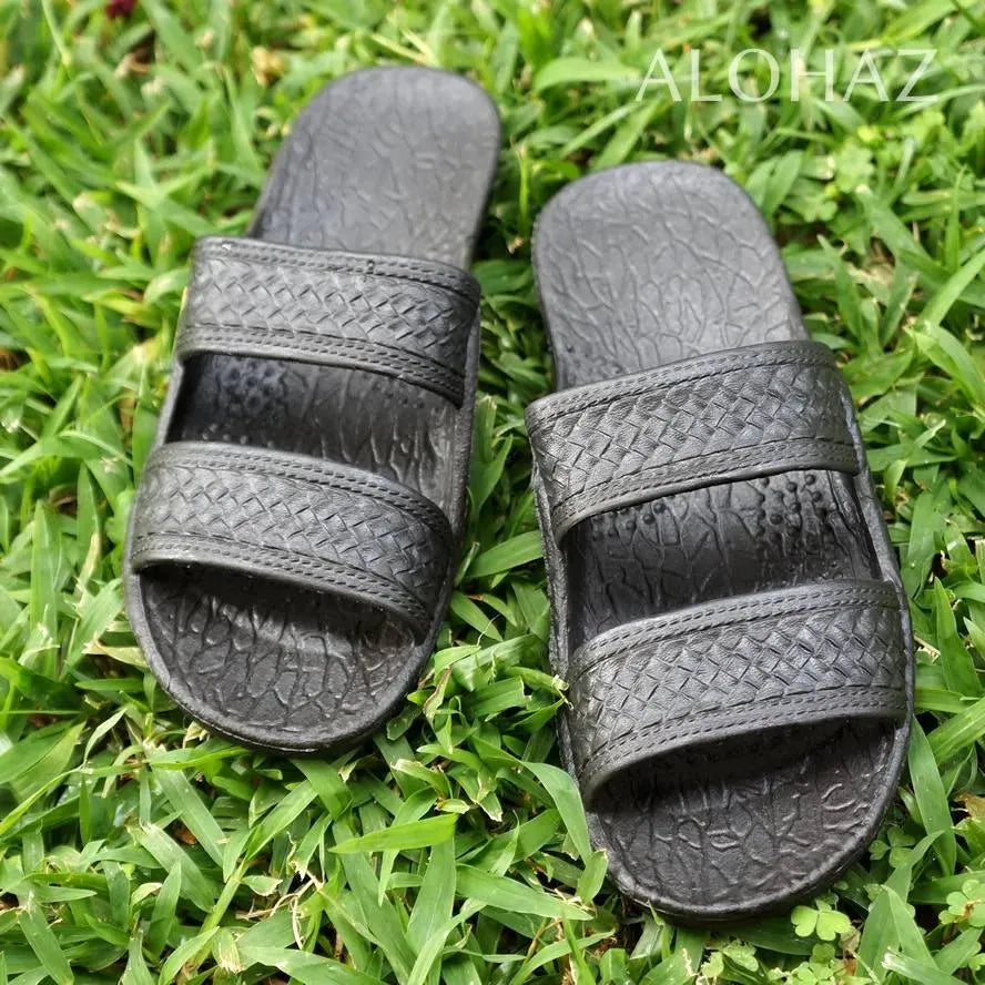 black classic jandals® - pali hawaii Jesus sandals - Alohaz