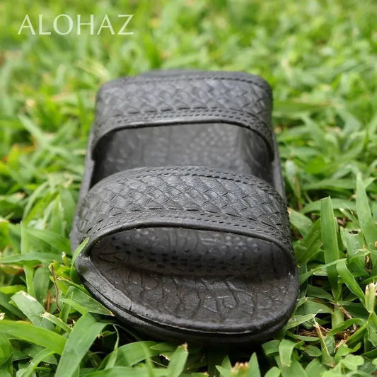 Black classic jandals® - pali hawaii jesus sandals - alohaz