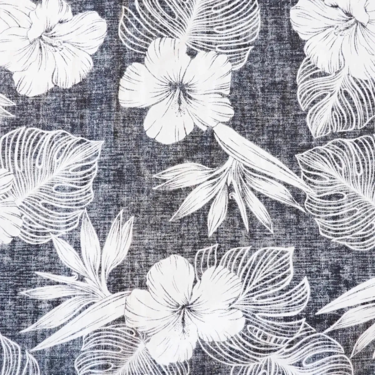 Black moonlight reverse print hawaiian cotton shirt - alohaz