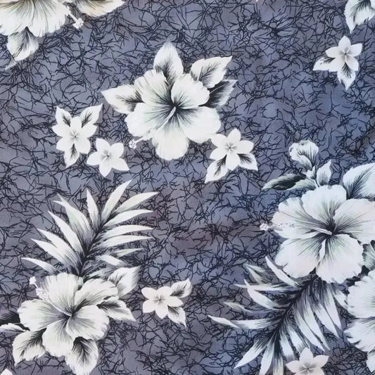 Flower power grey hawaiian muumuu - alohaz