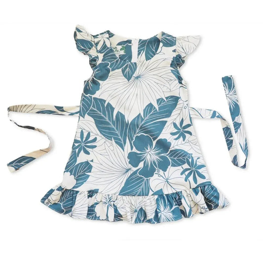 Haven blue hawaiian girl flutter dress - alohaz