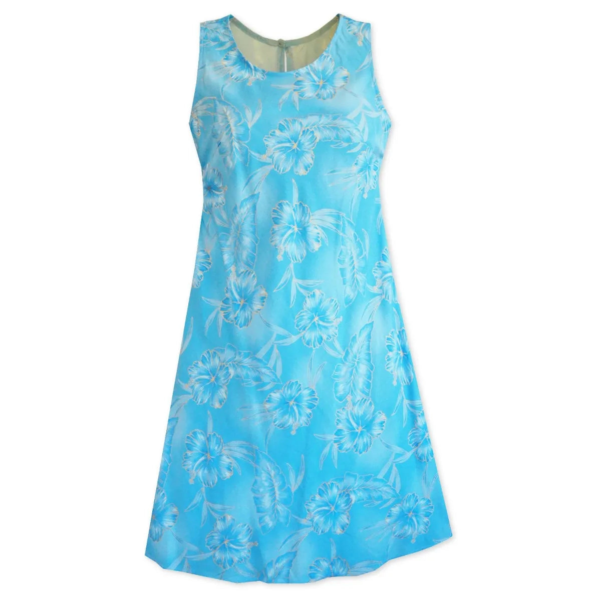 Hibiscus hideaway blue hawaiian rhythm short dress