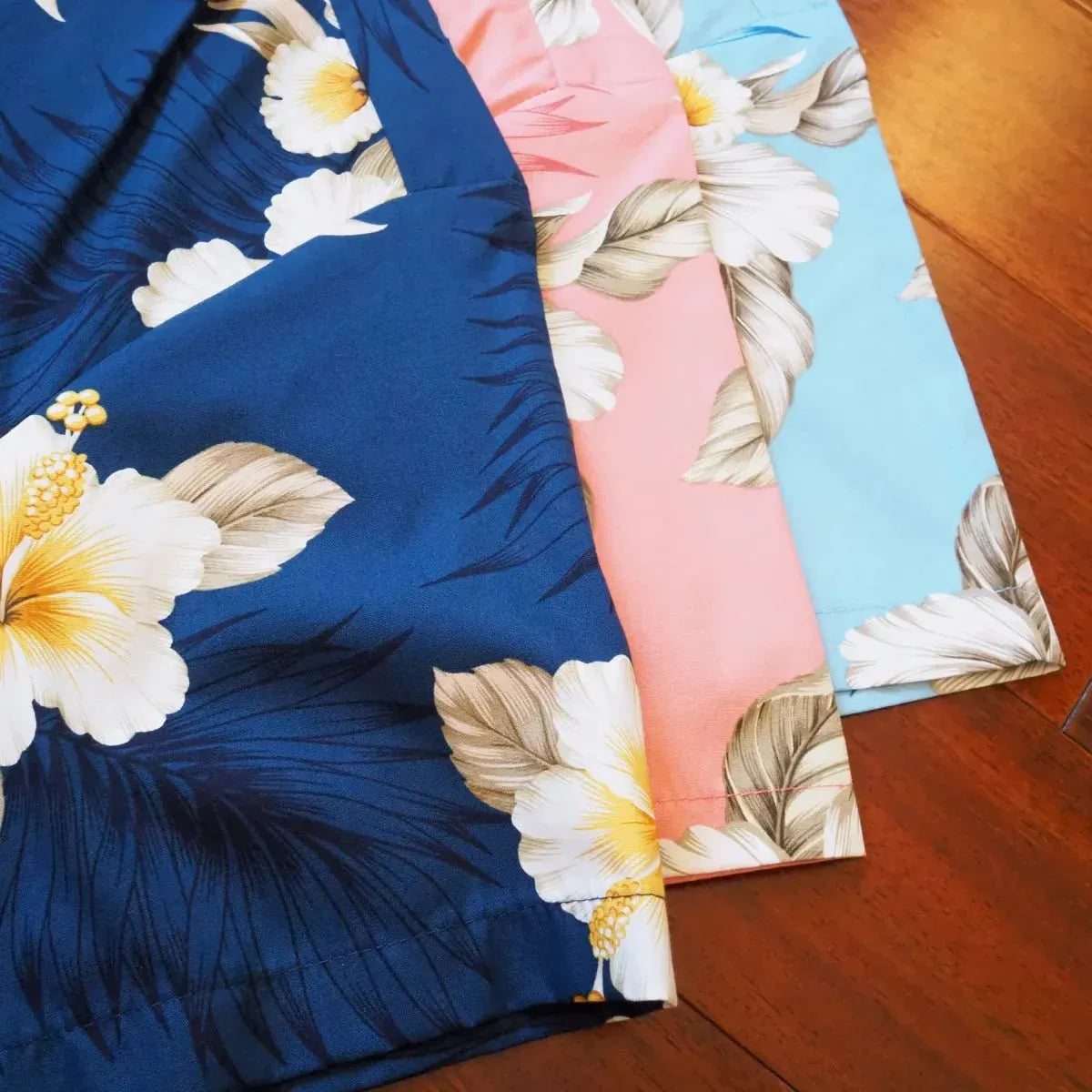 Hibiscus joy navy hawaiian cotton shirt - alohaz