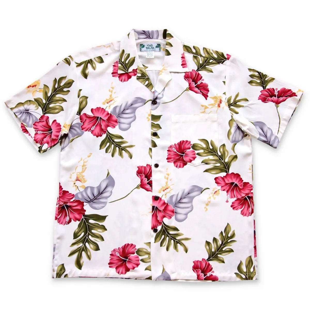 Honeymoon cream hawaiian rayon shirt