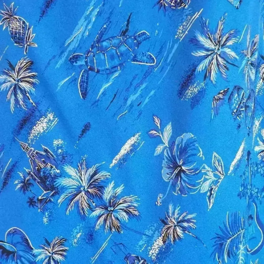 Honolulu blue hawaiian xoxo short dress - alohaz