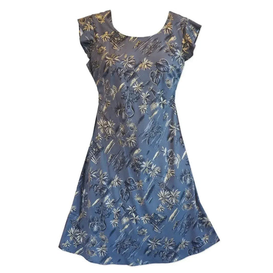 Honolulu grey hawaiian xoxo short dress - alohaz