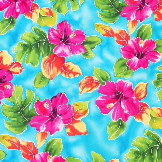 Hoopla blue hawaiian aloha rayon shirt - alohaz