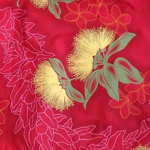 Ilima red hawaiian single pau hula skirt