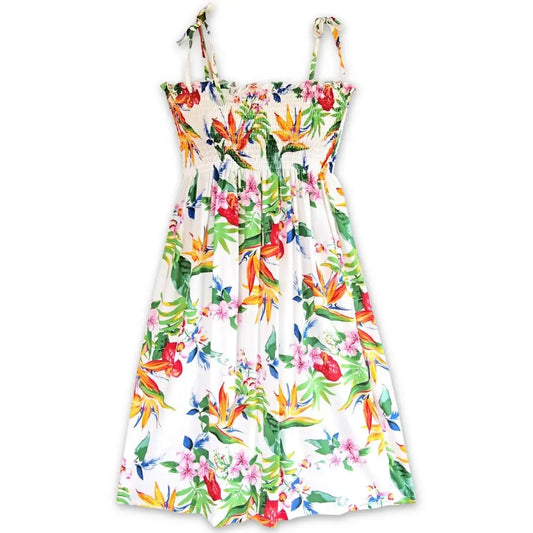 Jungle white hawaiian moonkiss short dress - alohaz
