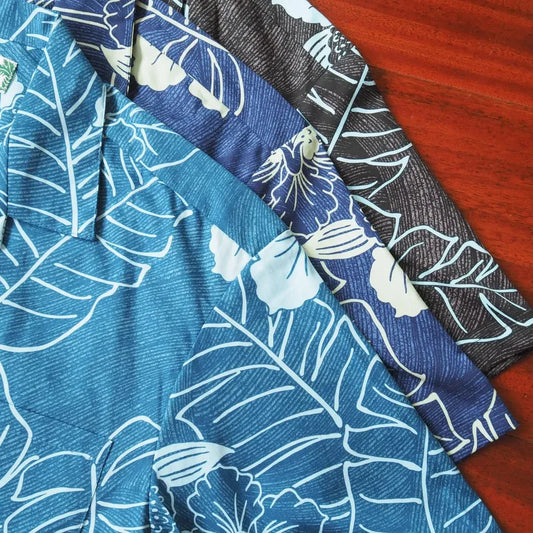Ka’anapali blue hawaiian cotton shirt - alohaz