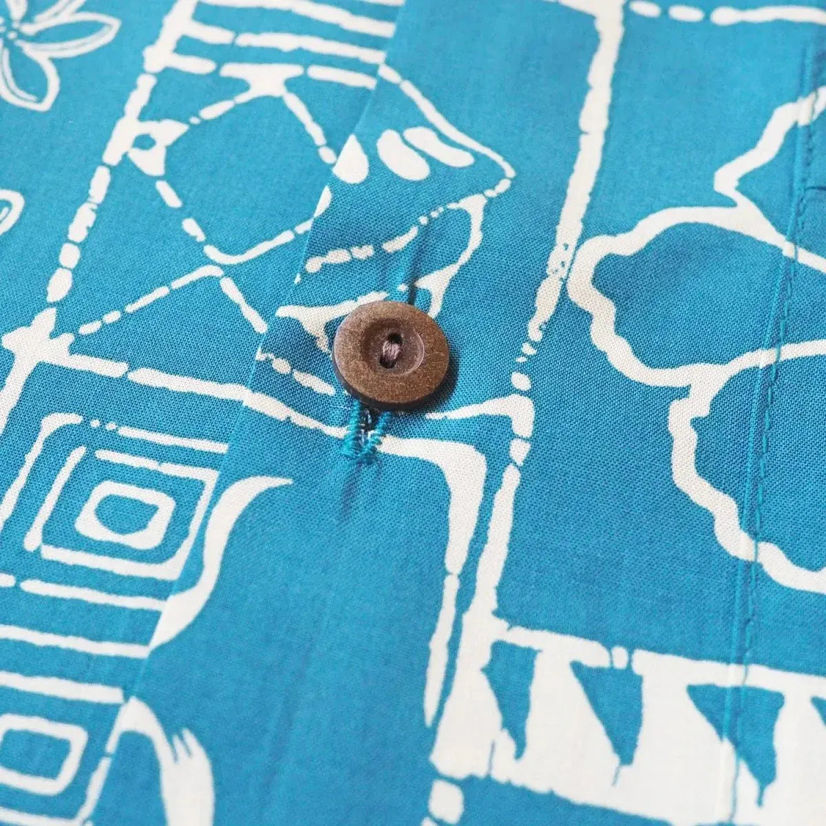 Kaka’ako teal hawaiian rayon shirt - alohaz