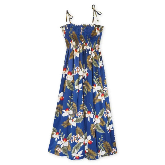Majestic blue hawaiian maxi dress - alohaz