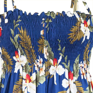 Majestic blue hawaiian maxi dress