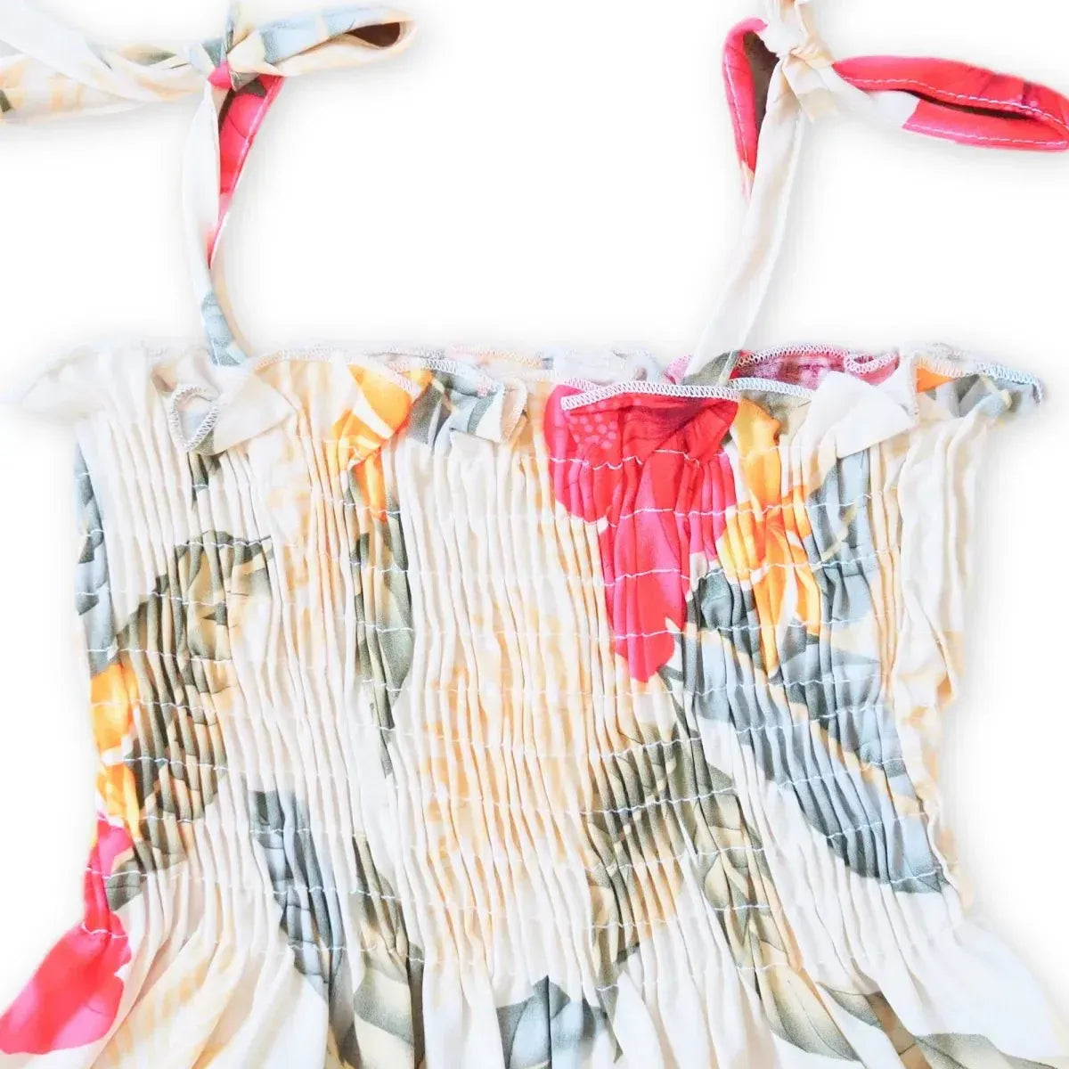 Makaha cream hawaiian girl sunkiss dress - alohaz