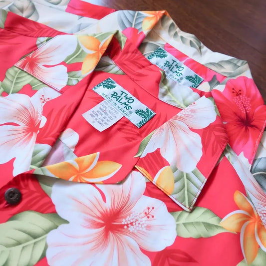 Makaha red hawaiian rayon shirt - alohaz