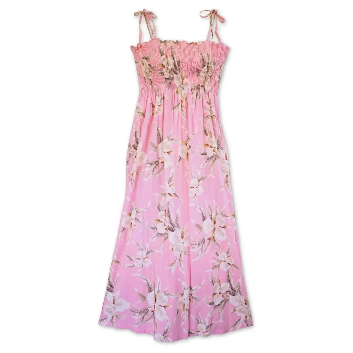 Mele Pink Hawaiian Maxi Dress - Alohaz Mele Pink Hawaiian Maxi Dress - Alohaz