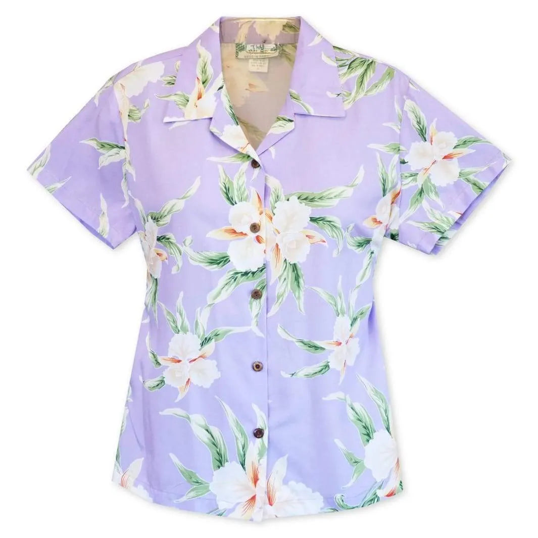 Mele purple hawaiian lady blouse