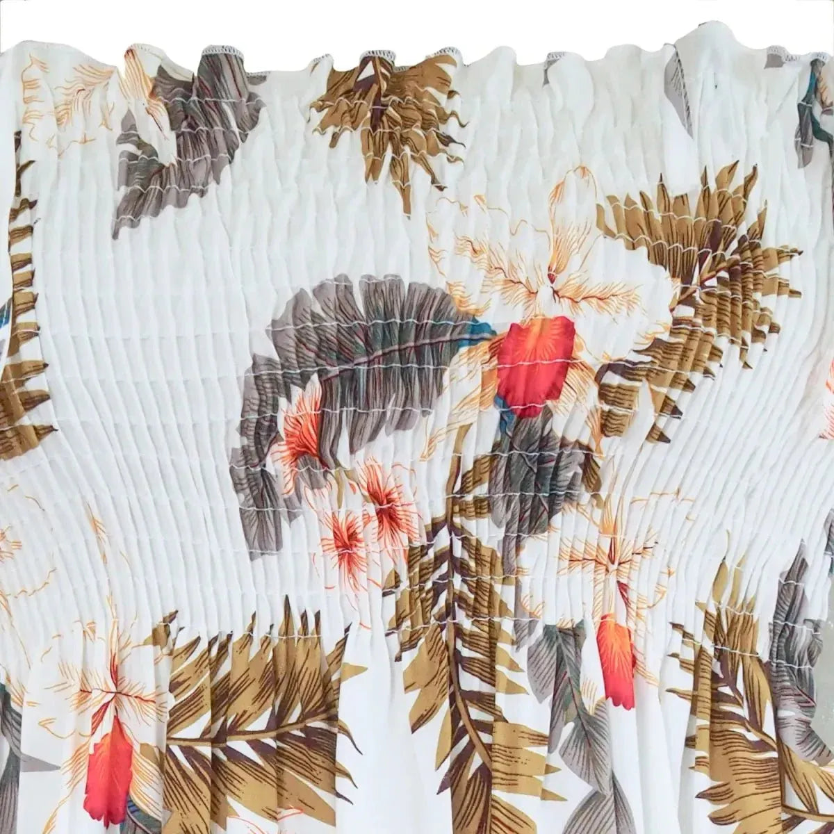 Moon white hawaiian maxi dress - alohaz