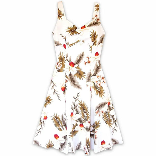 Moon white hawaiian molokini short dress - alohaz