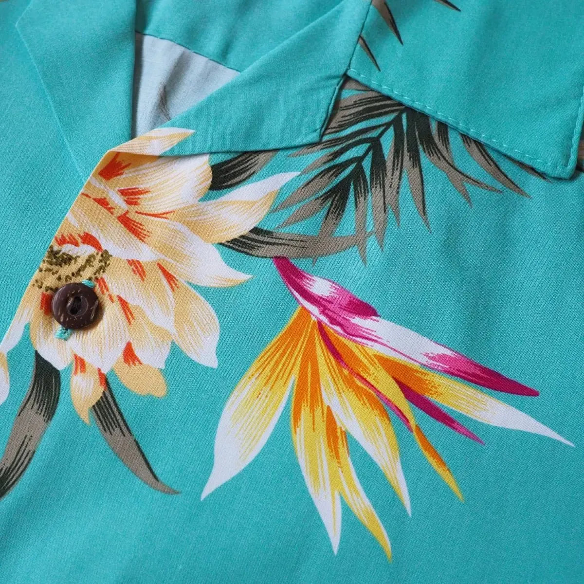 Mountain green hawaiian rayon shirt - alohaz