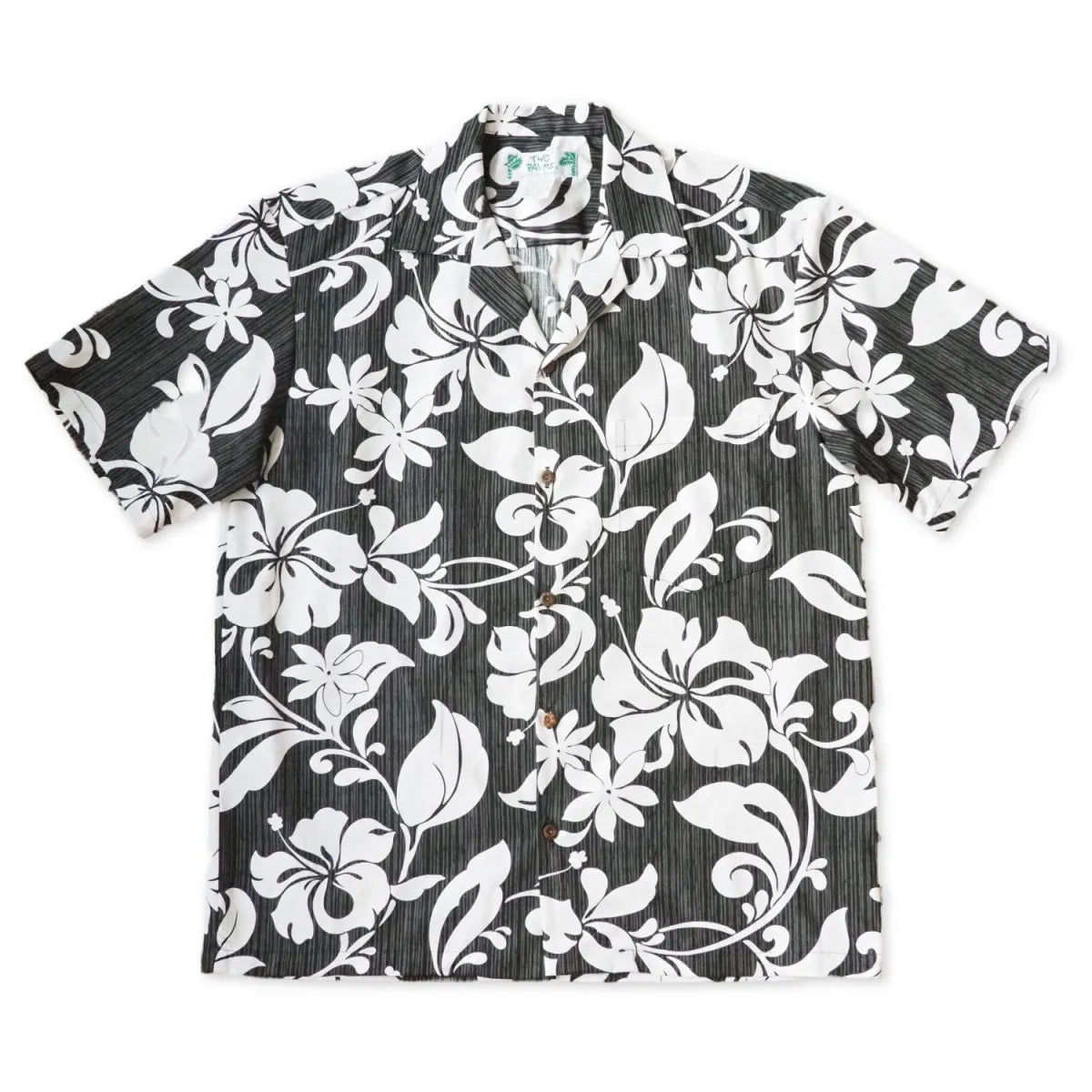 Nanakuli black hawaiian cotton shirt