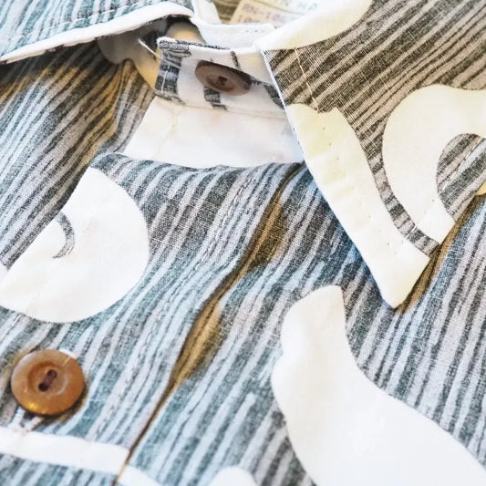 Nanakuli black reverse print hawaiian cotton shirt - alohaz