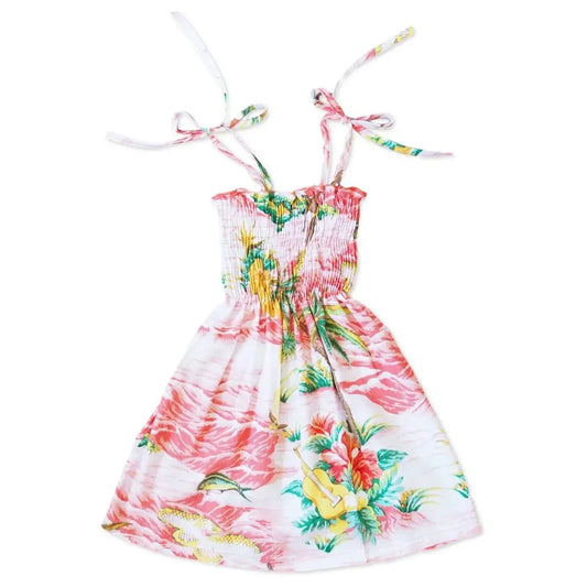 Ocean life pink hawaiian girl sunkiss dress - alohaz