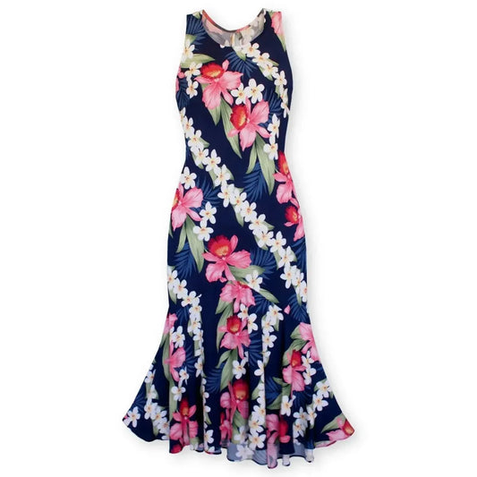 Orchid play blue hawaiian lehua dress - alohaz