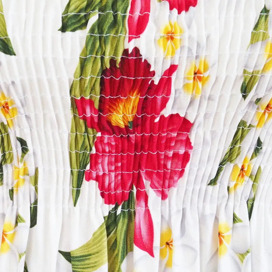 Orchid play white hawaiian maxi dress - alohaz