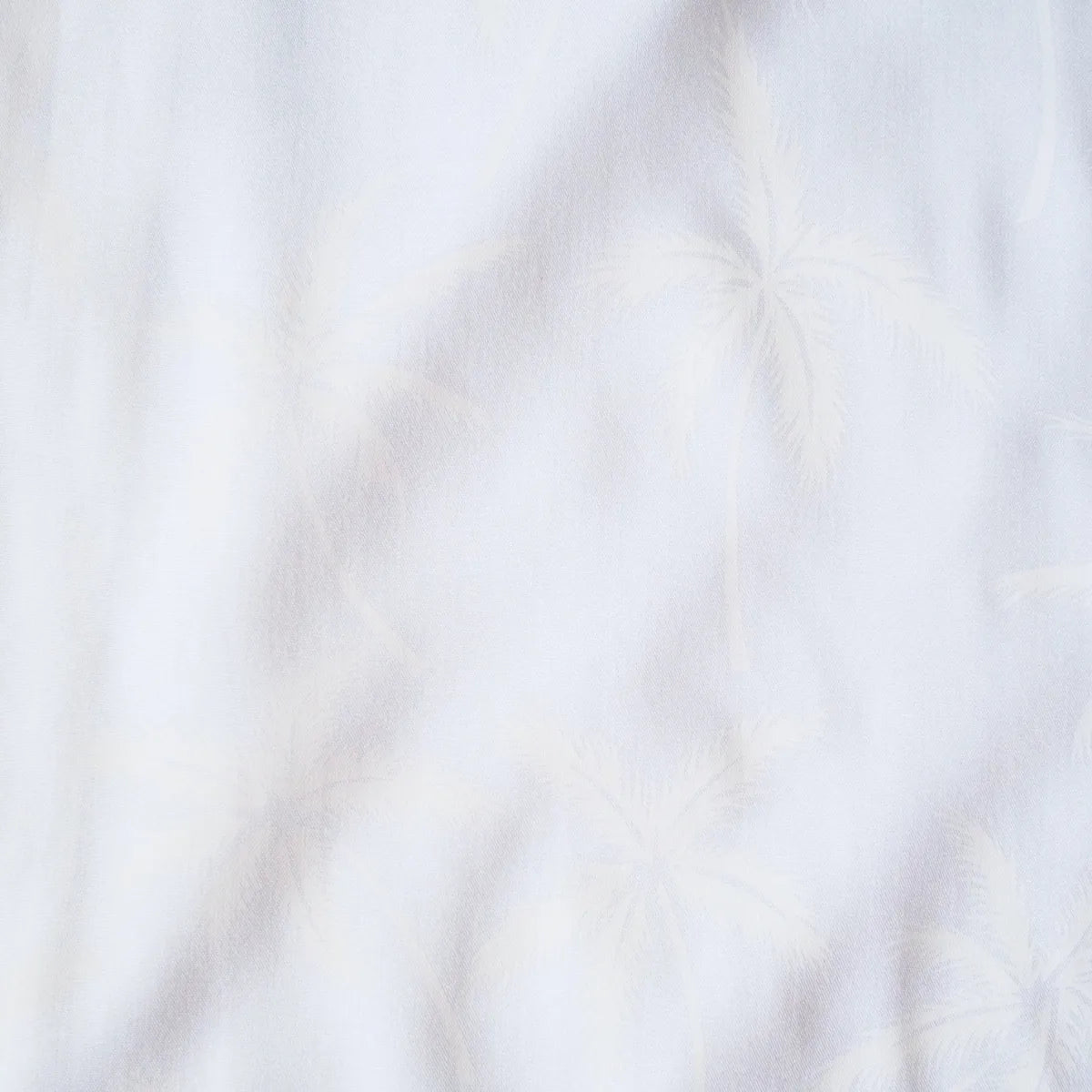 Palm breeze white hawaiian rayon shirt