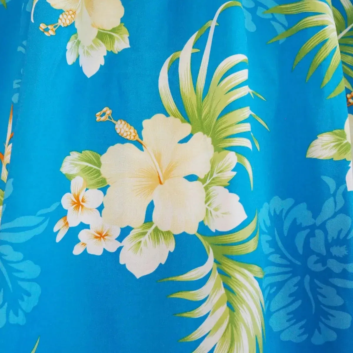 Passion blue hawaiian maxi dress - alohaz