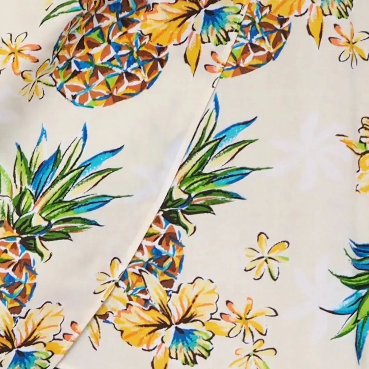 Pineapple cream hawaiian honi sarong dress - alohaz