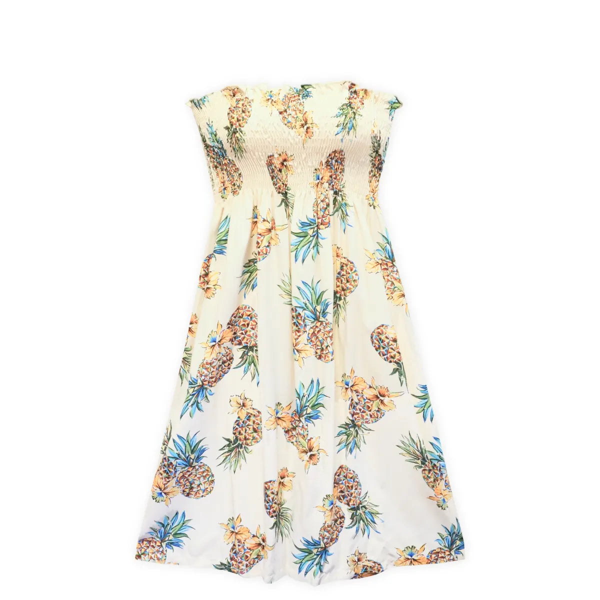 Pineapple cream hawaiian moonkiss short dress
