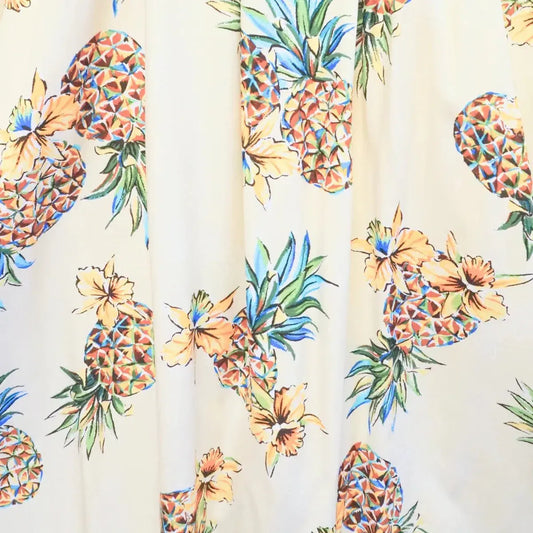 Pineapple cream hawaiian moonkiss short dress - alohaz