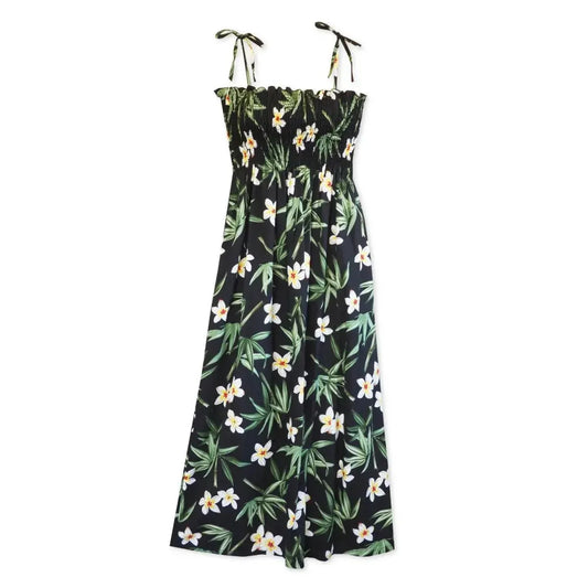 Pipiwai black hawaiian maxi dress - alohaz