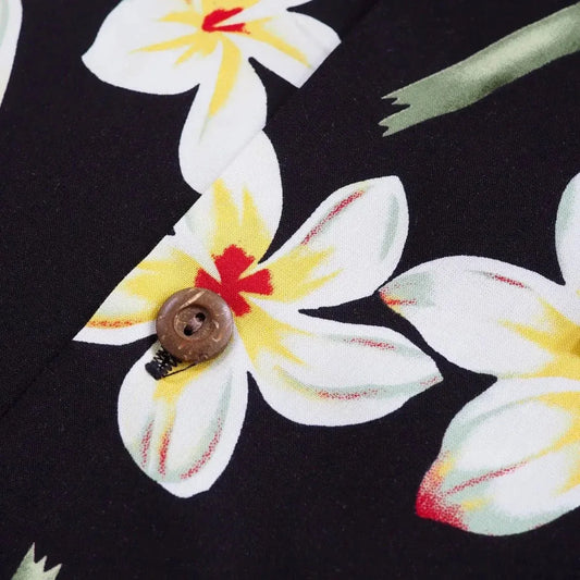 Pipiwai black hawaiian rayon shirt - alohaz