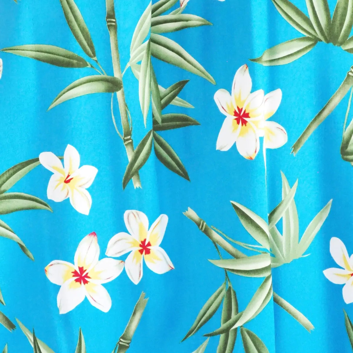 Pipiwai blue hawaiian rayon fabric