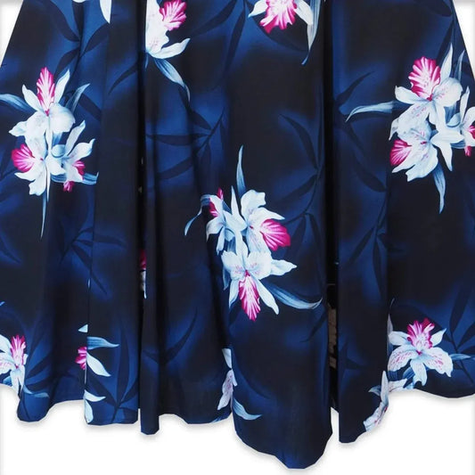 Poipu grey hawaiian rayon fabric - alohaz