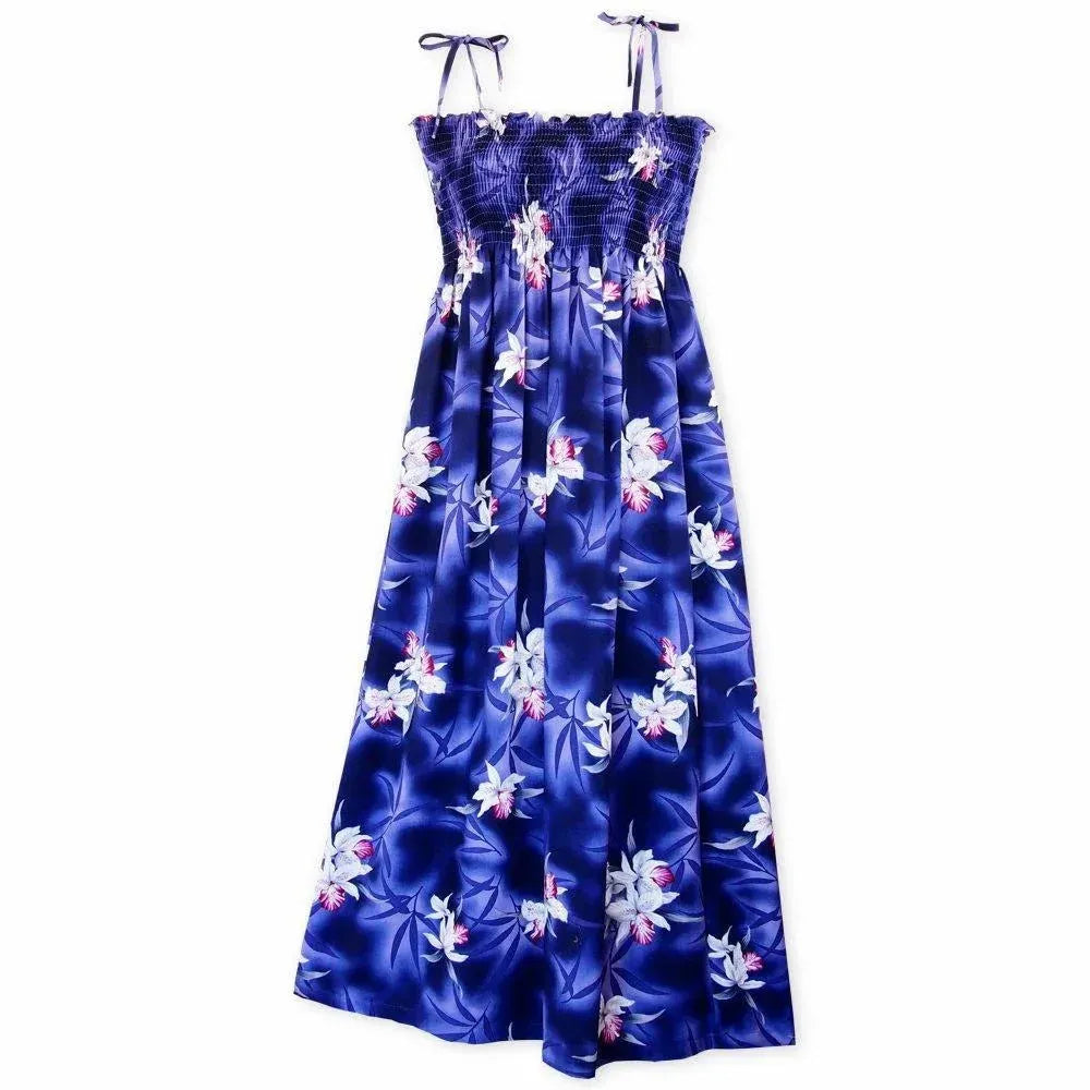 Poipu Purple Hawaiian Maxi Dress