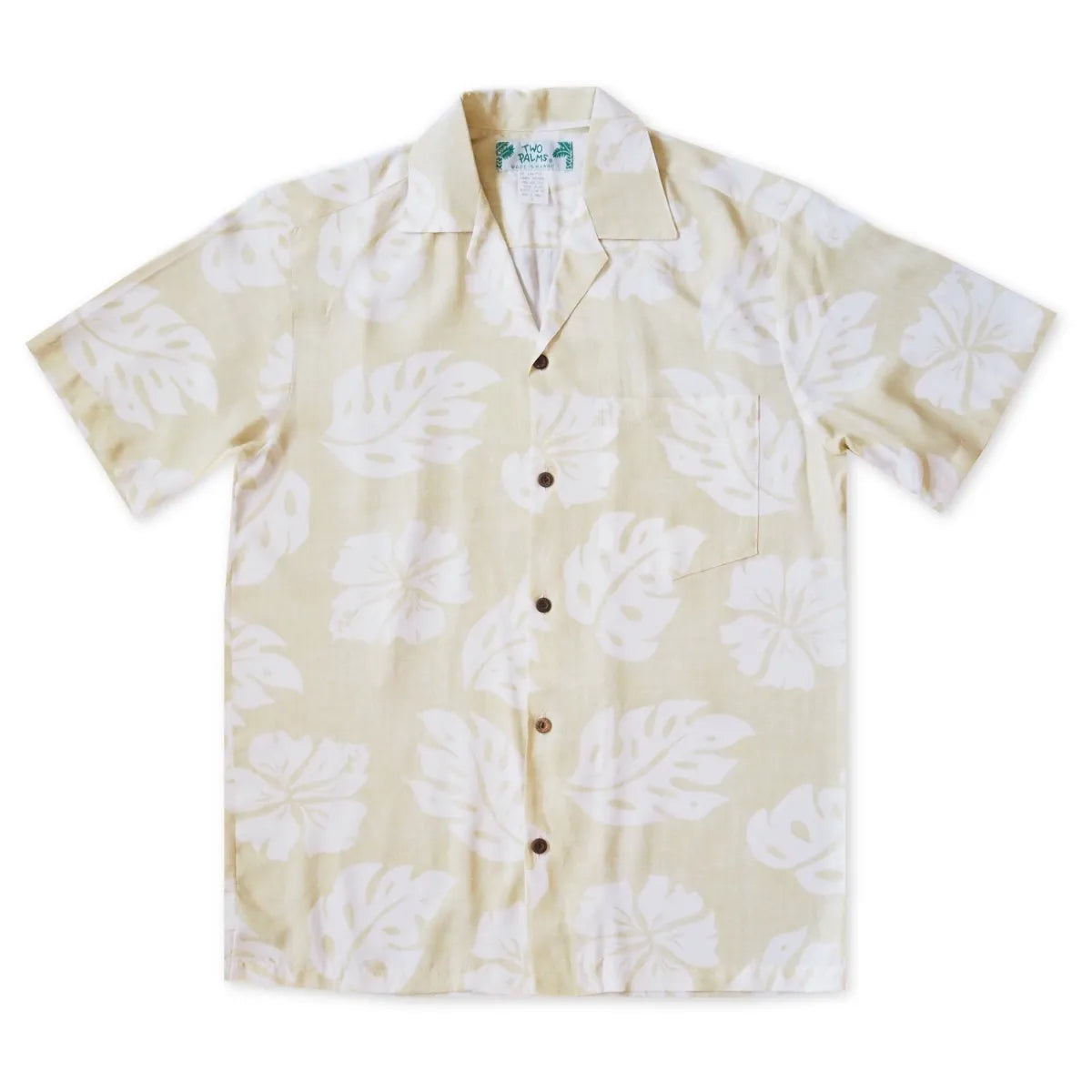 Tradewinds cream hawaiian aloha rayon shirt