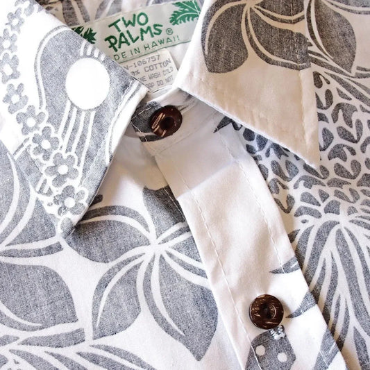 Ukulele fun white reverse print hawaiian cotton shirt