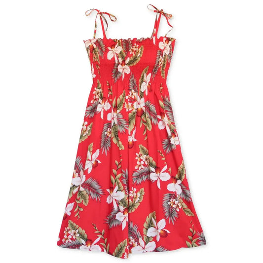 Volcanic red hawaiian moonkiss short dress - alohaz