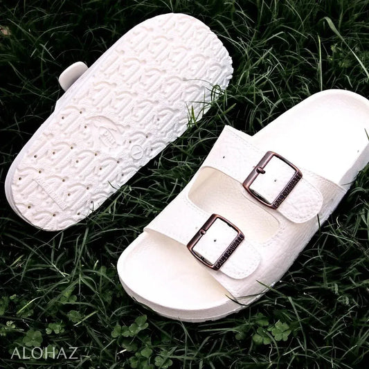 White buckle jandals® - pali hawaii jesus sandals - alohaz
