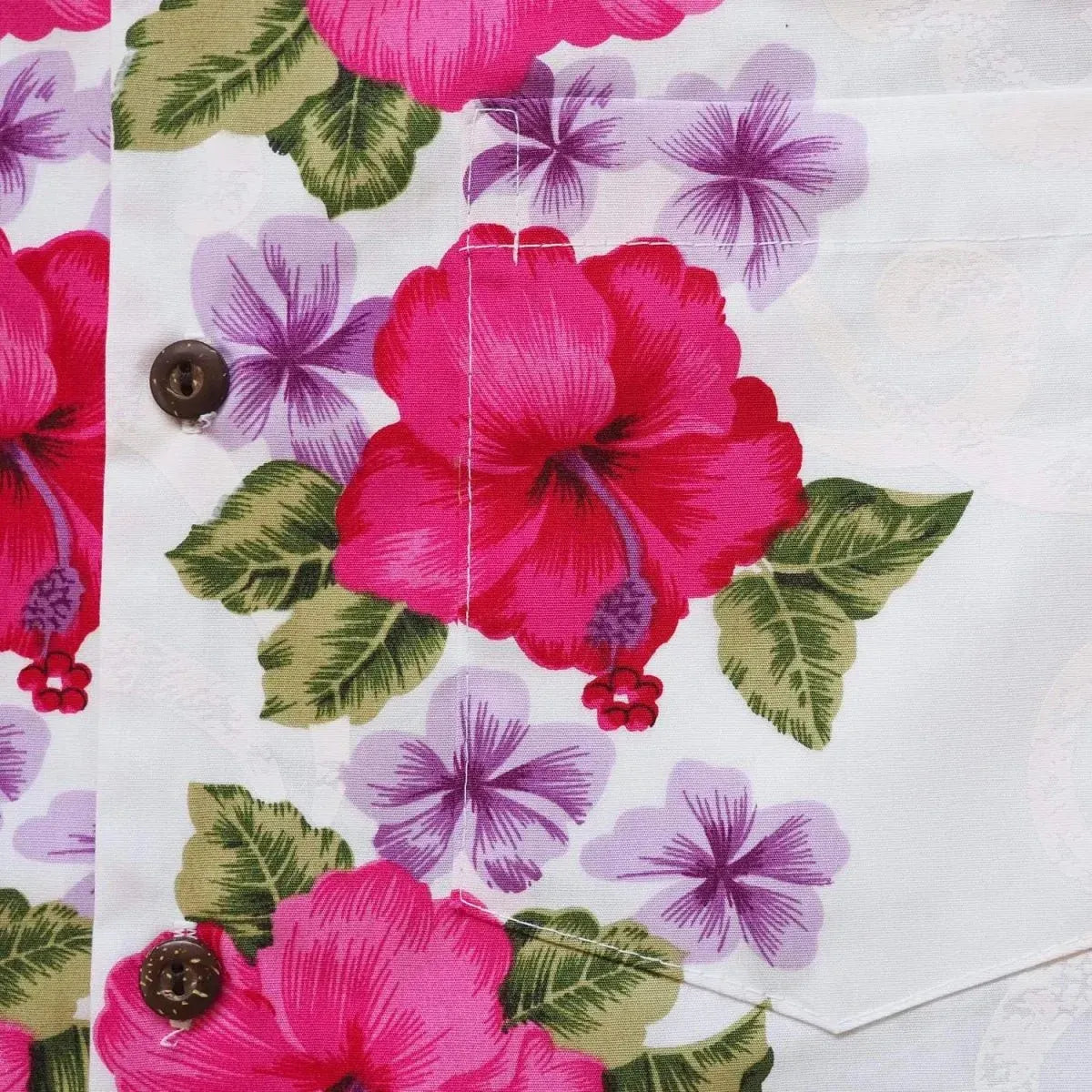 White mist hawaiian cotton shirt - alohaz