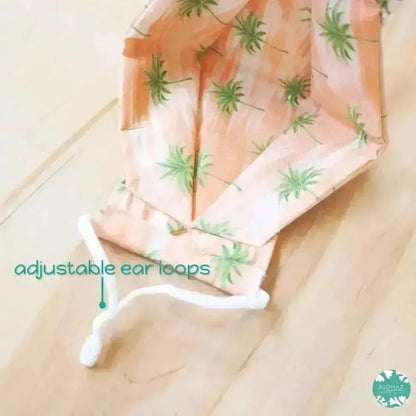 Antimicrobial 3d face mask + adjustable loops ~ orange